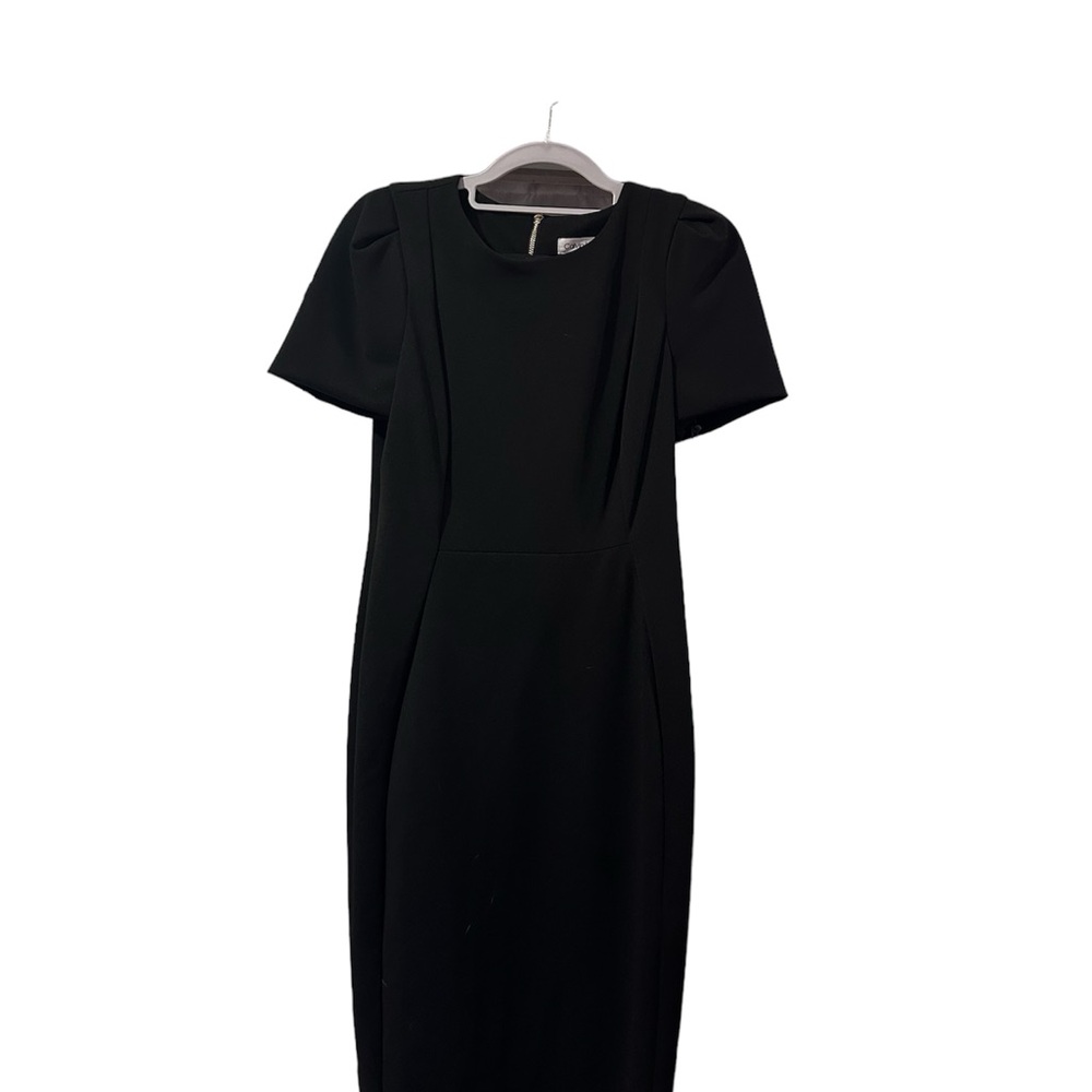 NWT Calvin Klein Tulip-Sleeve Sheath Dress Black Women’s Size 8 Career Cocktail